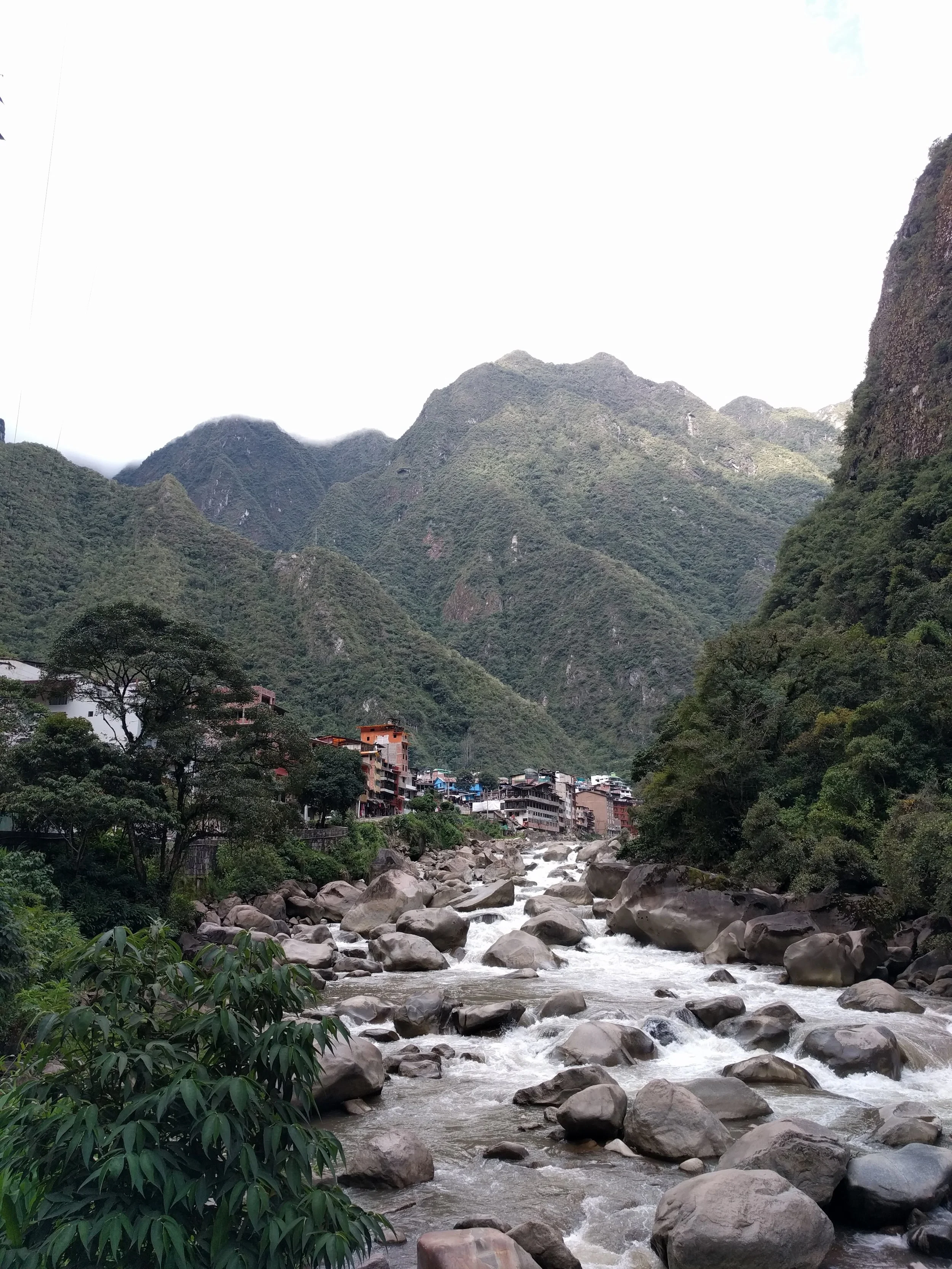 The town of Aguas Calientes