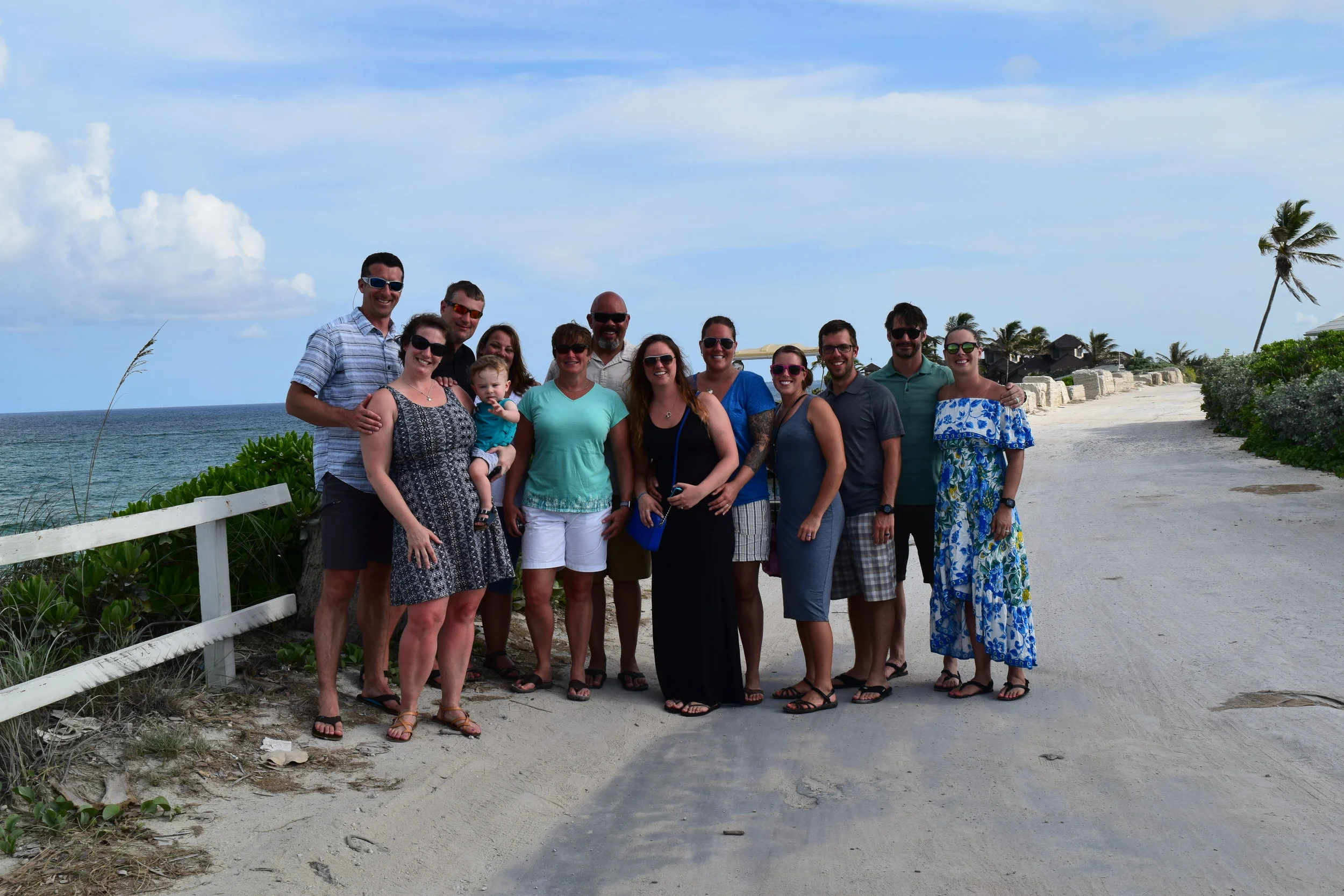12.5 people, cleaned up nice: Jason, Emily, Joe, Liam, Amy, Penny, Chris, Jess, Dre, Cara, Jeff, Andrew, and Christine. Once in awhile Jeff and I can get cleaned up!