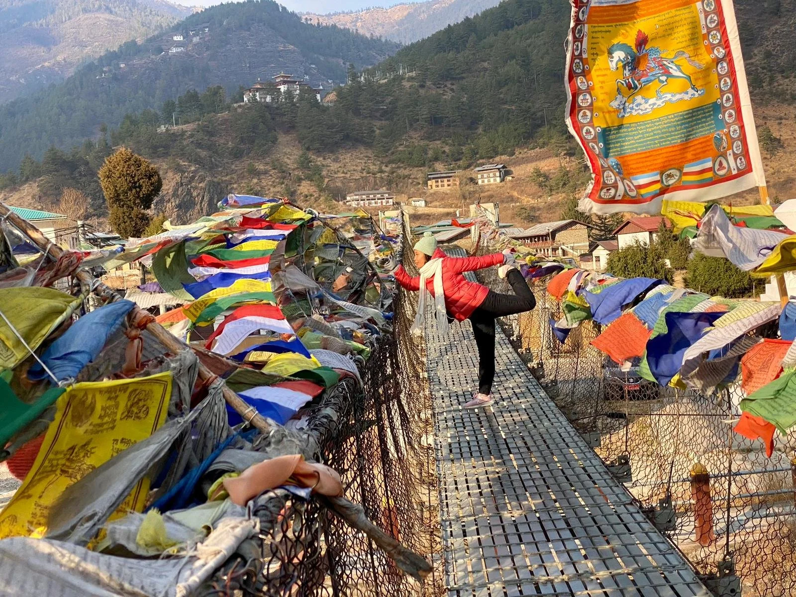 On the bridge in Bhutan