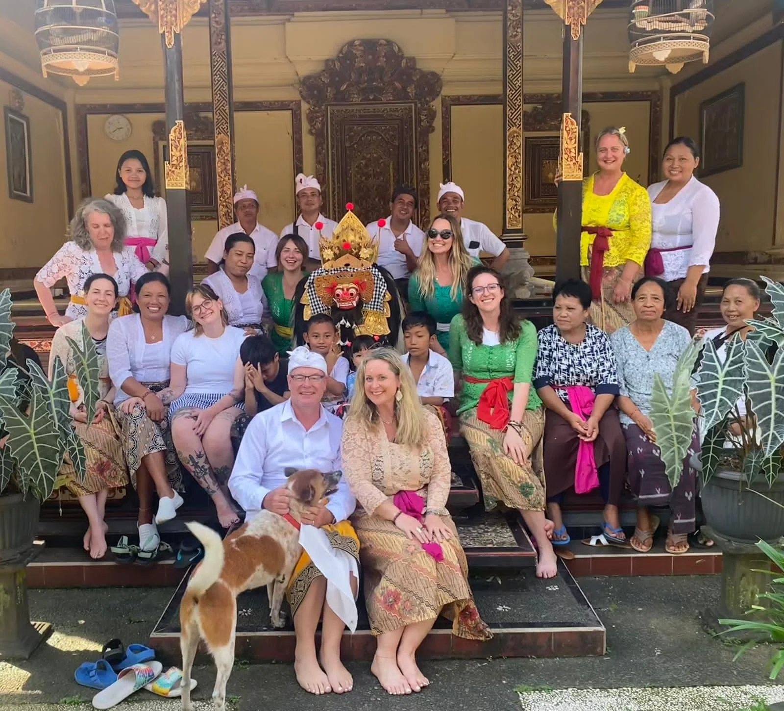 Lunch at the Balinese compound during Drishti Journeys Bali retreat in 2024