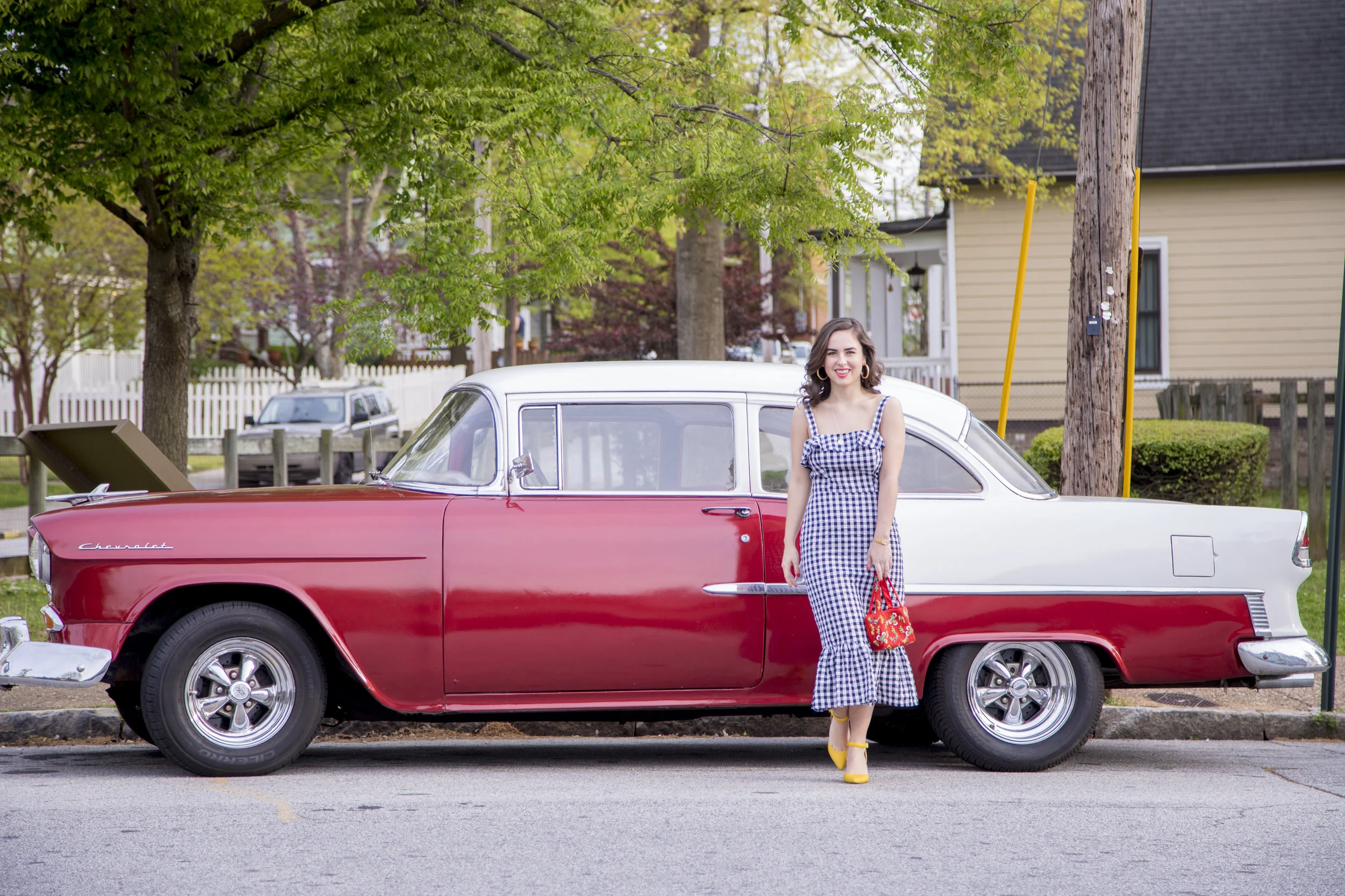 Shortly after this picture was taken, I was told to get the hell away from this car. Clearly, I only dress like a "good girl"...I never said I was one.