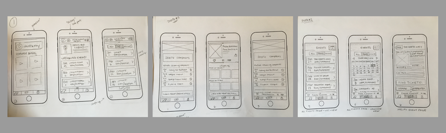 Final iteration of our sketches 