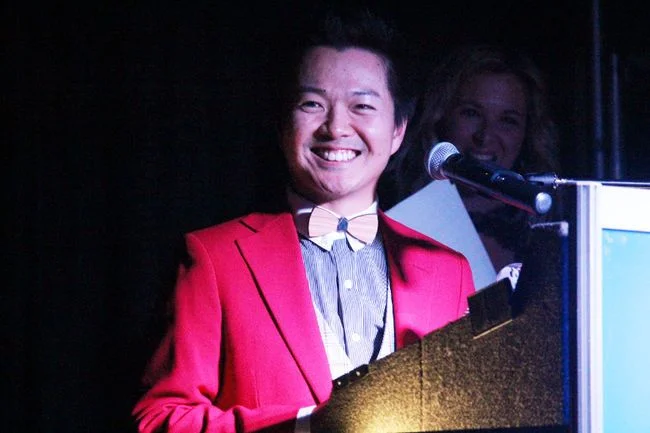 Sunny accepts the Small Business and Customer Service awards during the 33rd annual Fort Saskatchewan Chamber of Commerce Business Awards on Oct. 20. “I feel like I just won the Stanley Cup. I feel like I’m Connor McDavid and I’m lifting the Stanley Cup. It’s amazing. The Customer Service Award is the best award that I’ve had in my life,” said orthodontist and owner Sunny Leong.