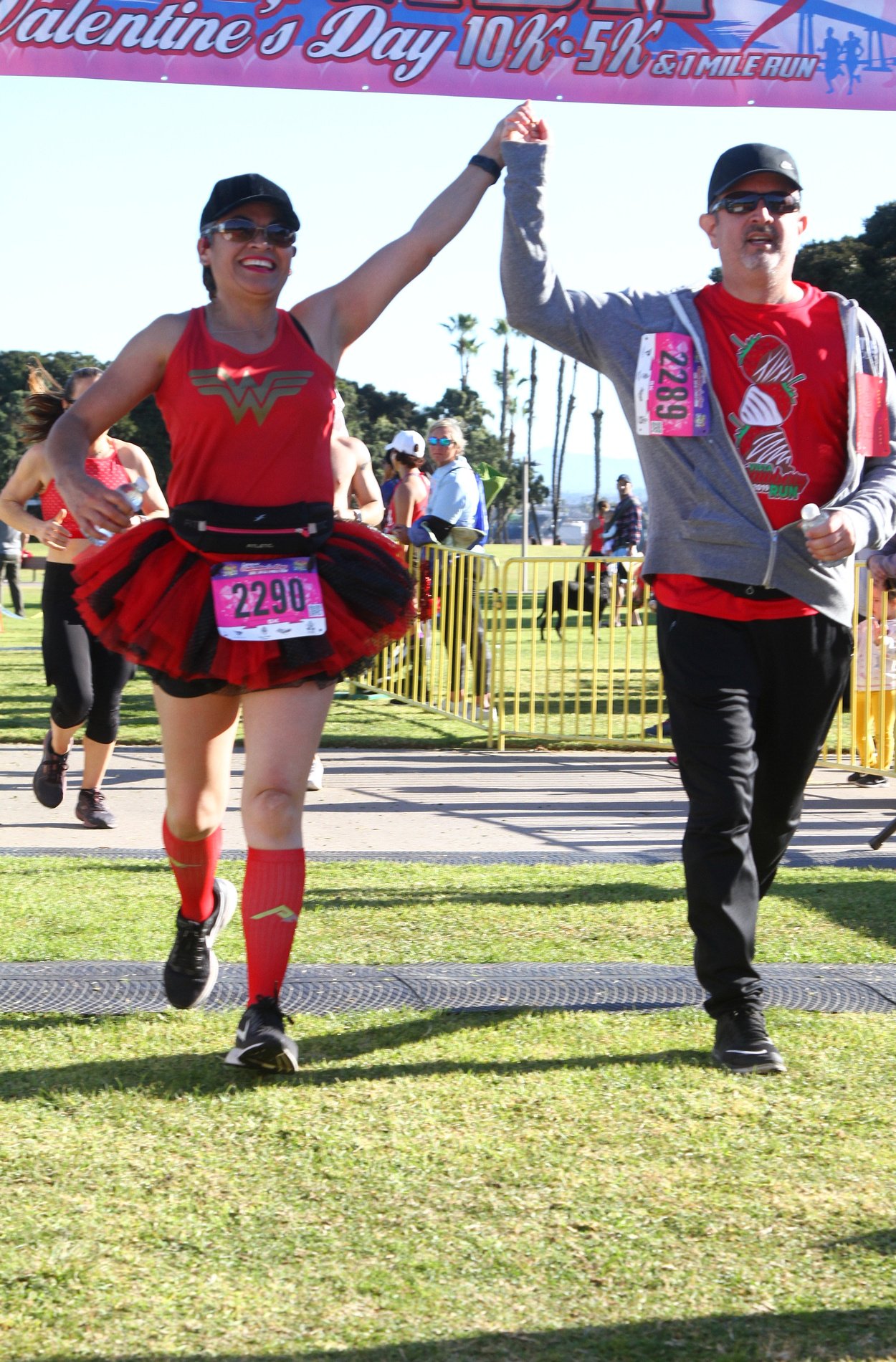 Couple Running Togther at San Diego 5K