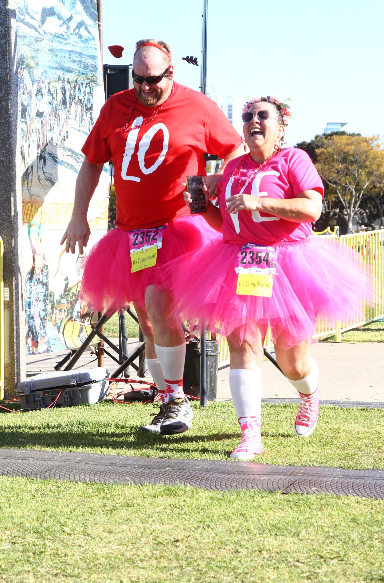 Running in costumes