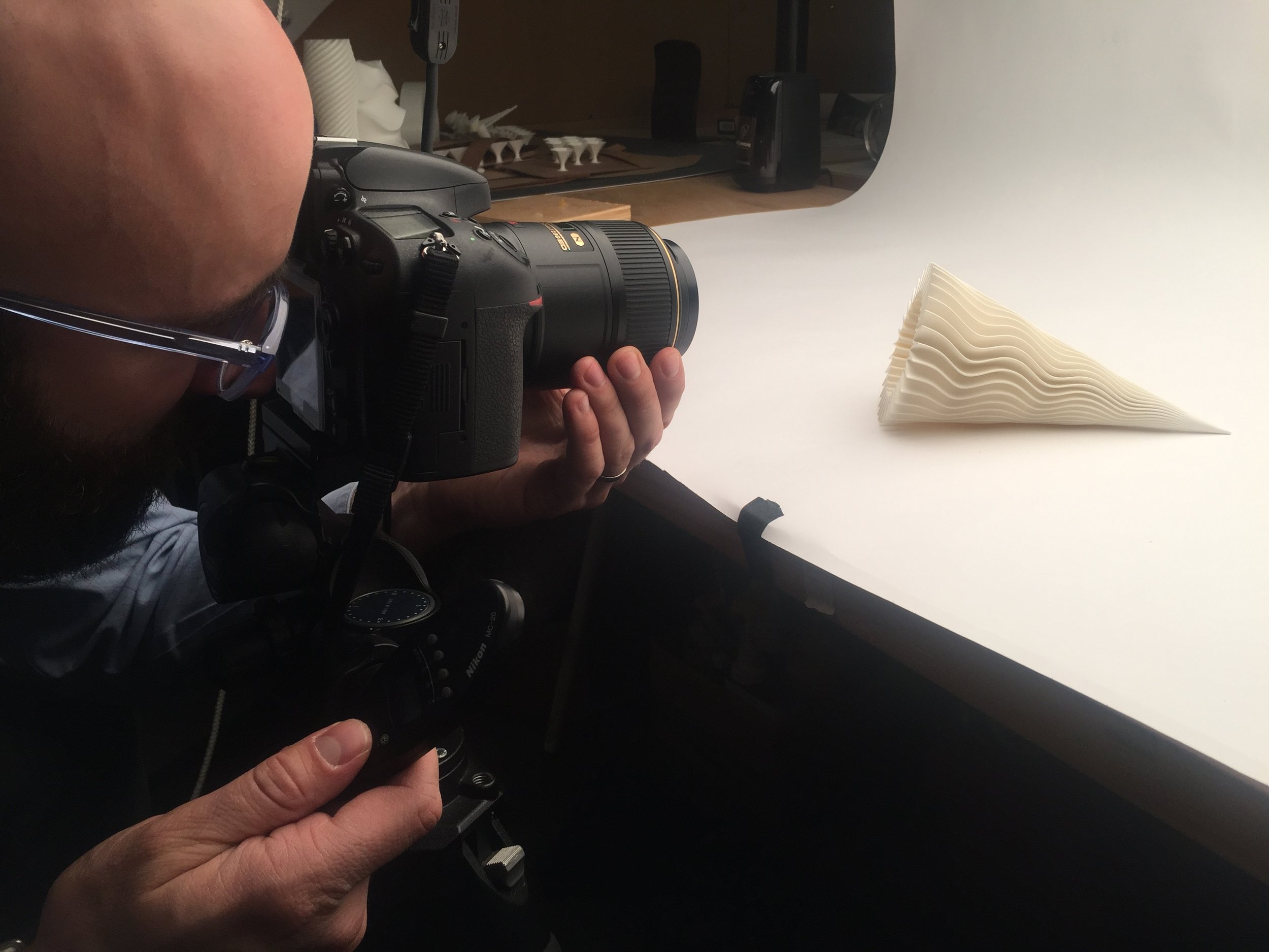Taking the photographs for our New Year greeting.