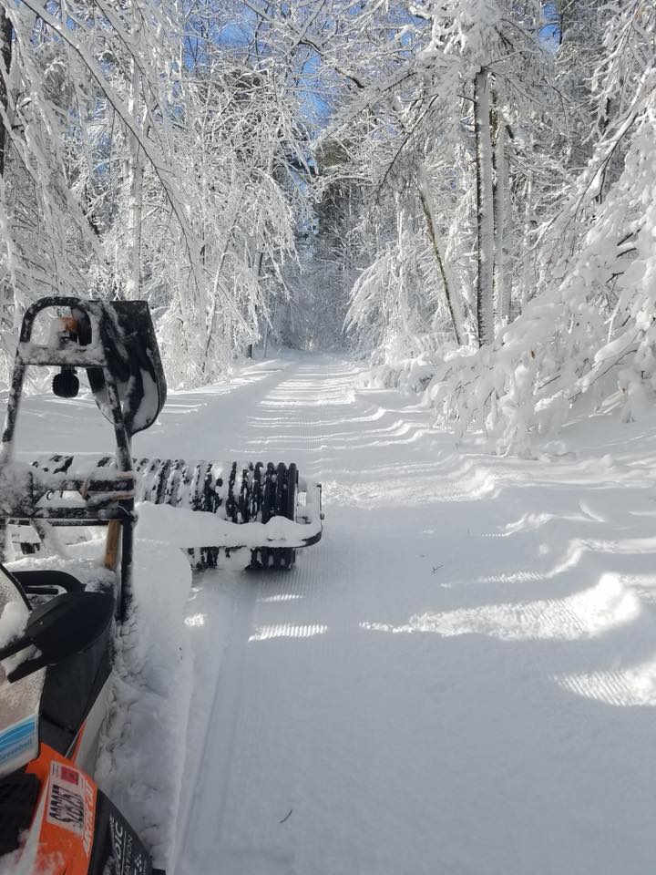 After fresh snow a first pass with the roller.