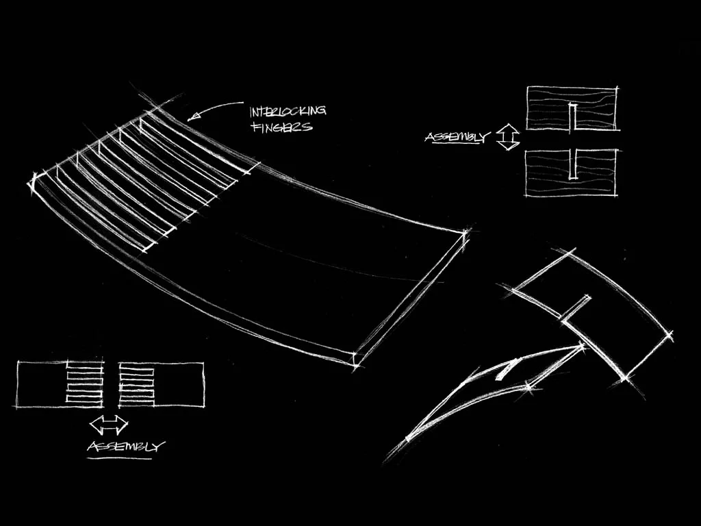 Early sketches of the Capelli Stool
