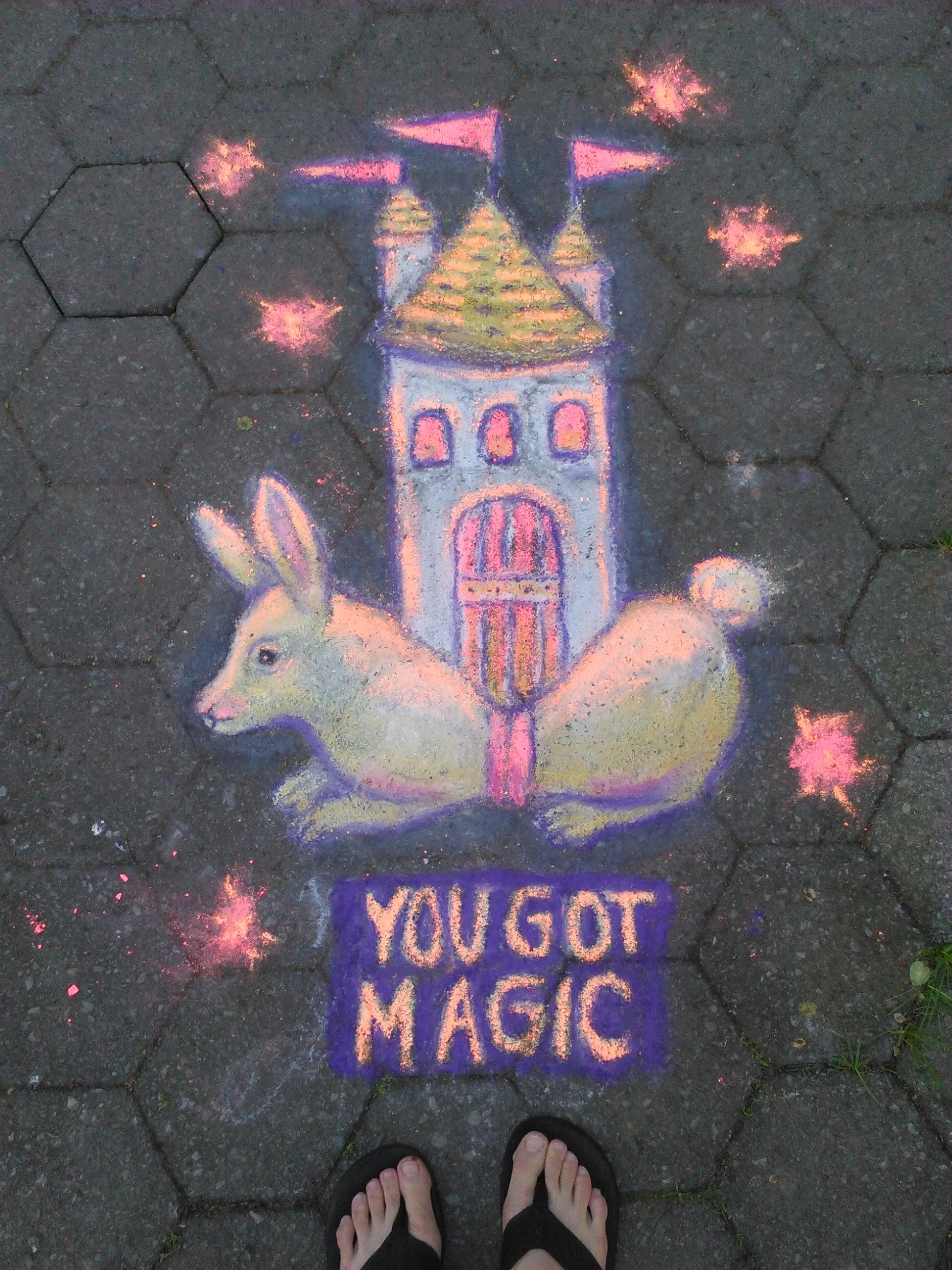 My magical sidewalk chalk drawing.