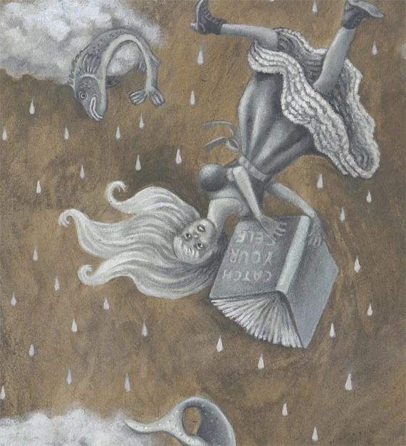 Detail from the painting, " Catch Yourself ".
