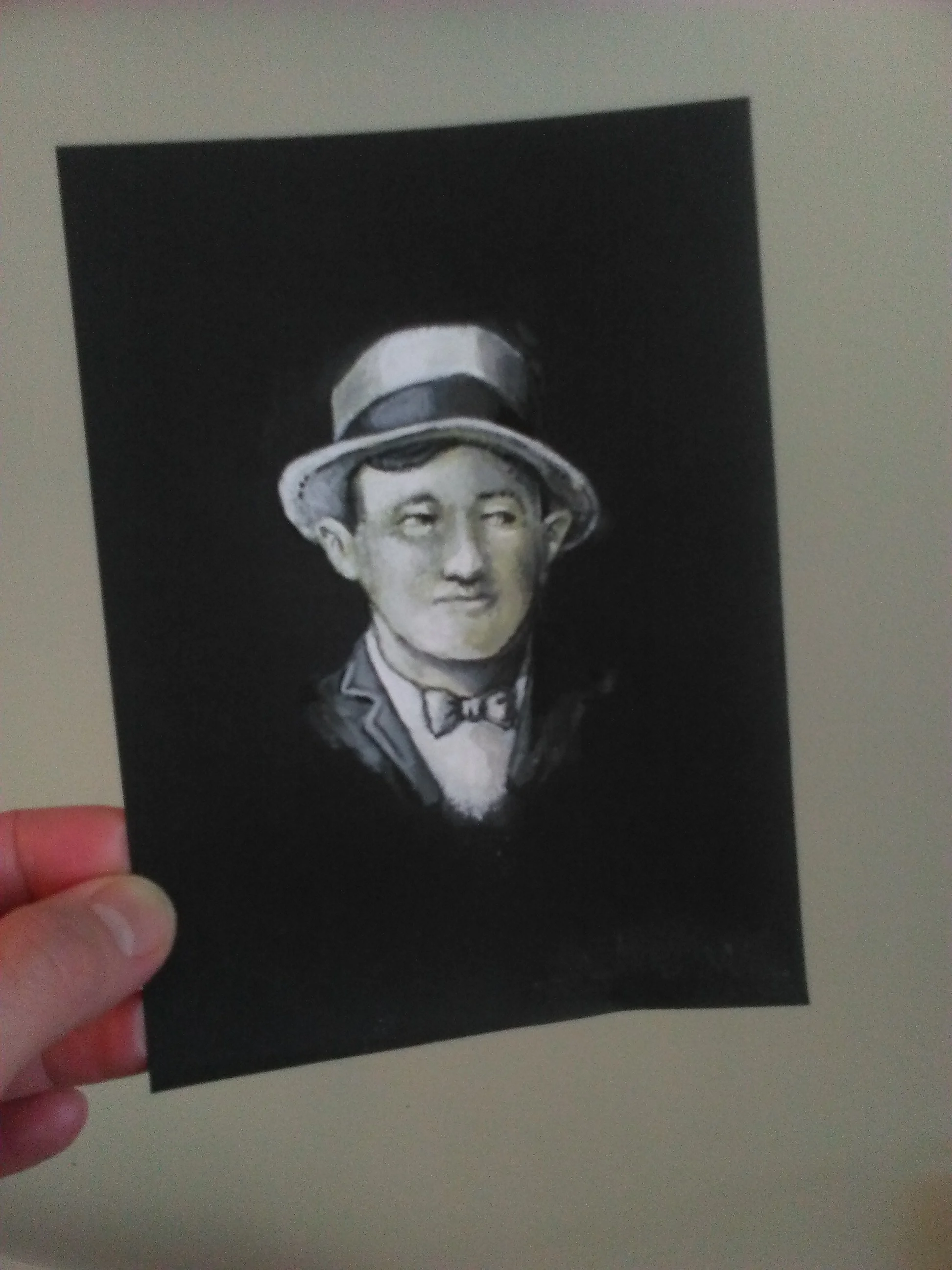 Mysterious Little Man Portrait Gouache Painting-1.jpg