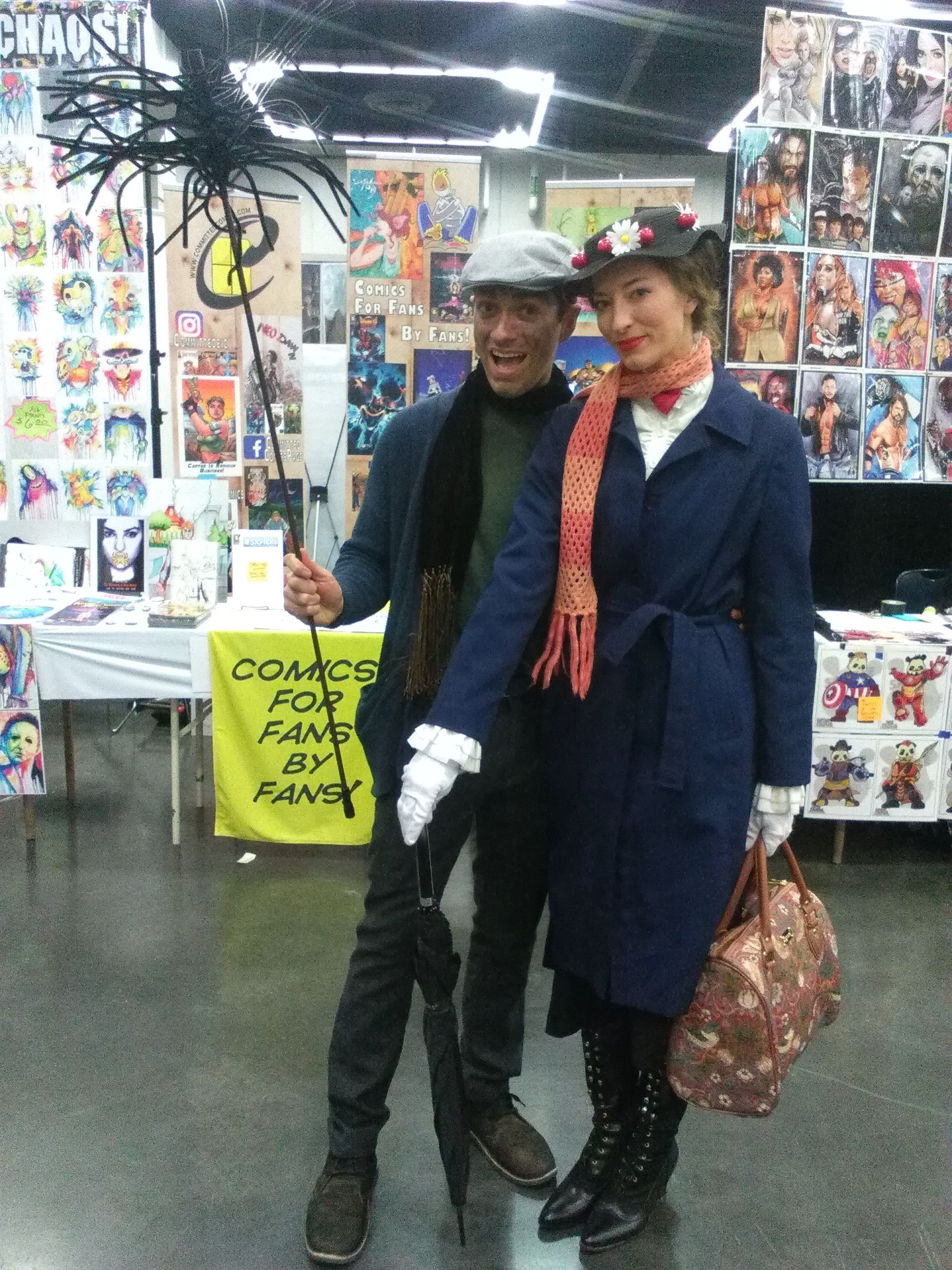 Mary Poppins and Burt Cosplayers.