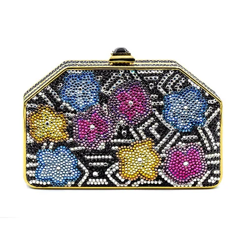 Handbag with Pastel Flower Motif