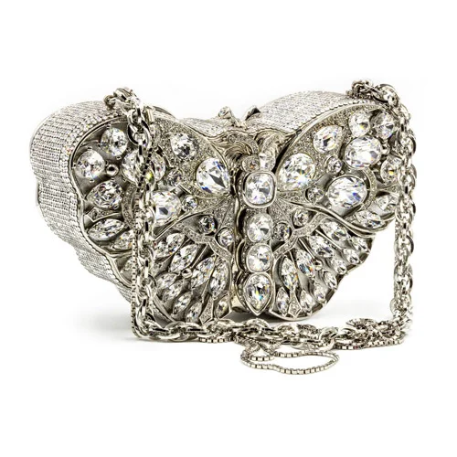 Silver and Crystal Butterfly