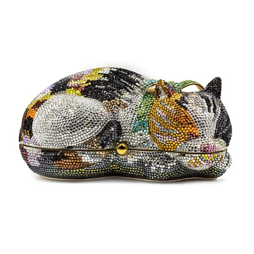 Sleeping Calico Cat Minaudière