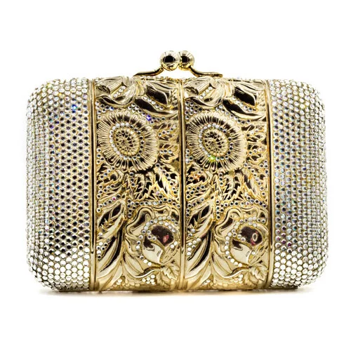 Gold Sunflowers with Crystals