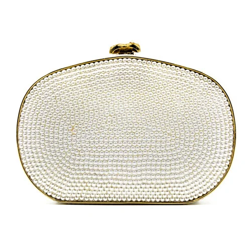 White Beaded Purse