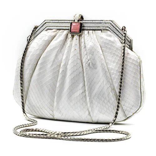 White Snakeskin Purse