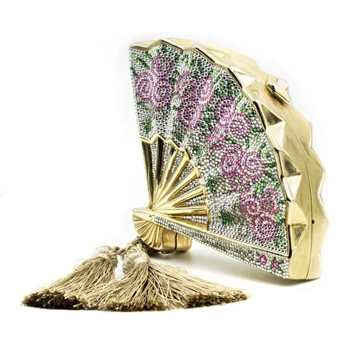 Fan in Pink, Green and Gold