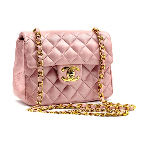 Pale Baby Pink Chanel Leather Bag