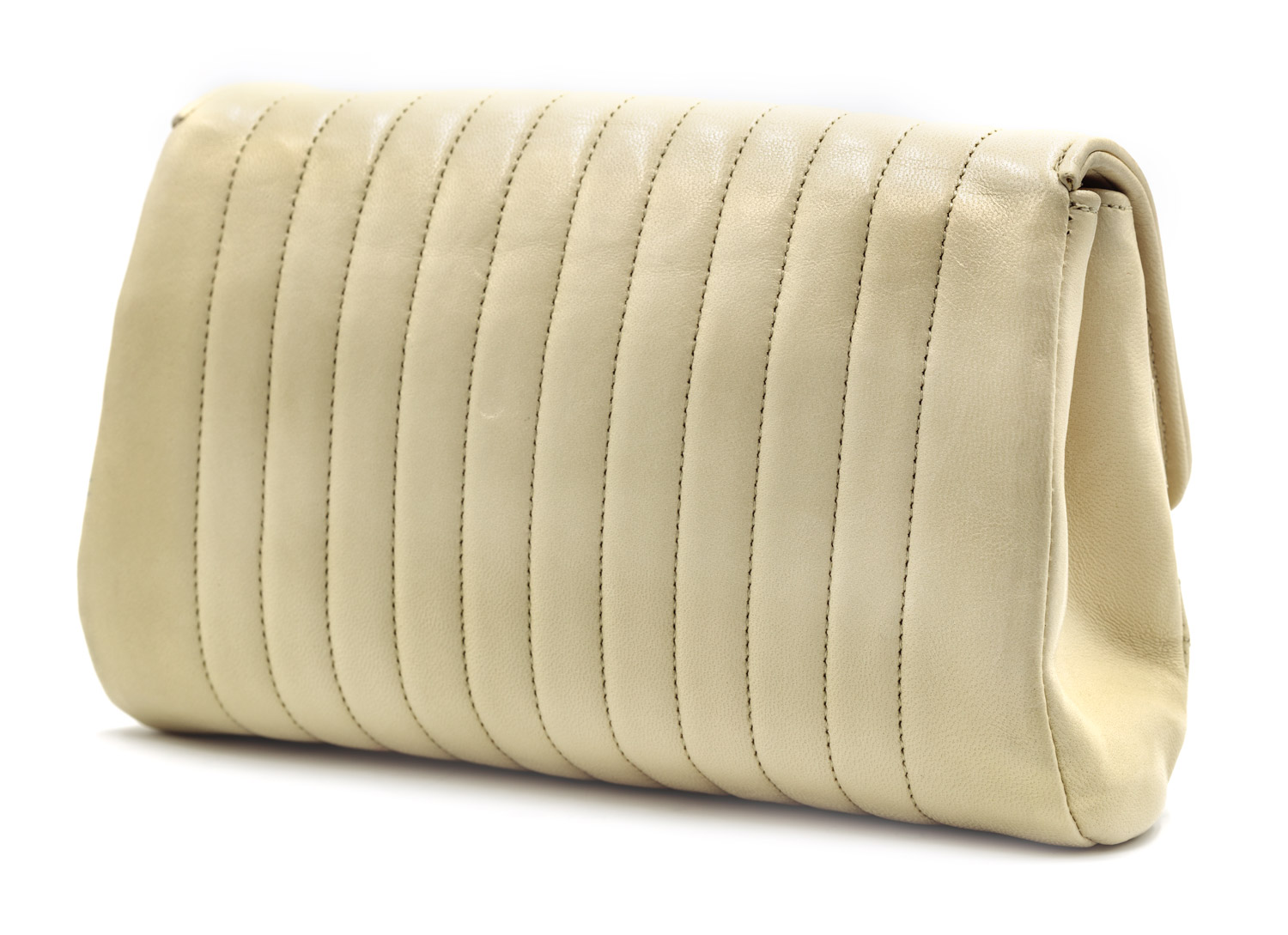 quilted leather clutch