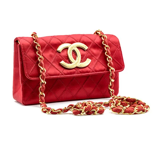 Red Classic Chanel Evening Bag