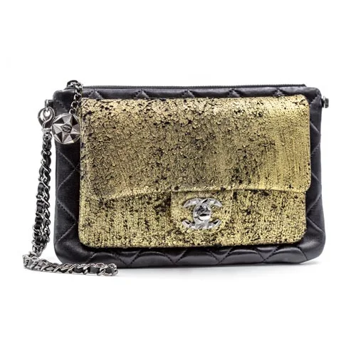 Lambskin with Metallic Goatskin Detail