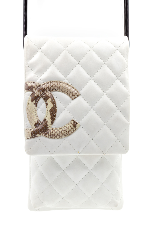 Chanel Snakeskin Logo Bag — Harriett's Closet