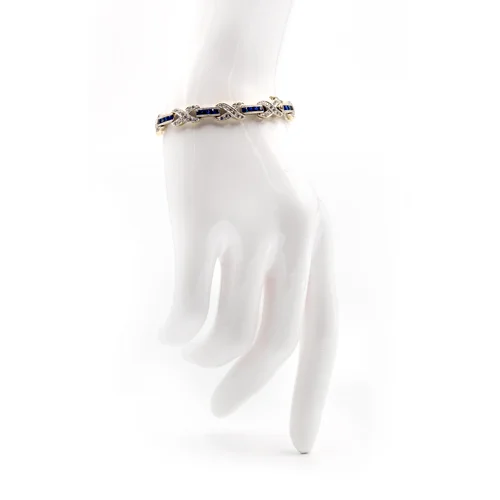 Diamond and Sapphire Bracelet
