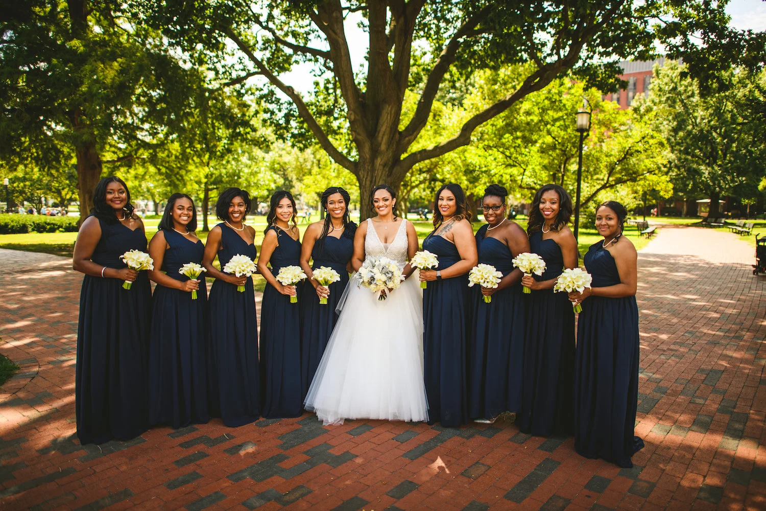 navy top for wedding