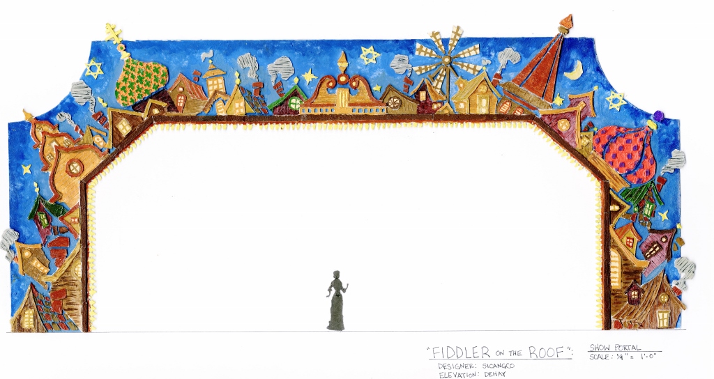   FIDDLER ON THE ROOF  By: Joseph Stein Designed by: Eduardo Sicangco Paint Elevation: Jamie DeHay Scale: 1/4" = 1'0" 