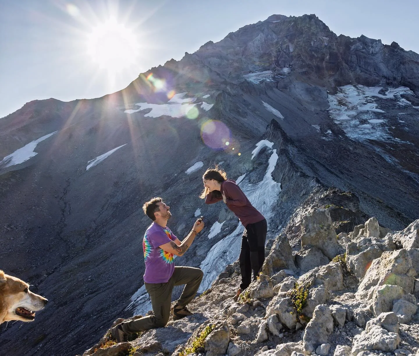 We’re gettin hitched!
Sixteen years ago, we met in Boulder, Colorado. Probably at the Sundowner, we can’t remember. Two and a half years ago, we cranked it up a notch. Smoochin, etc. Soon after, we became roommates... with benefits. 
An