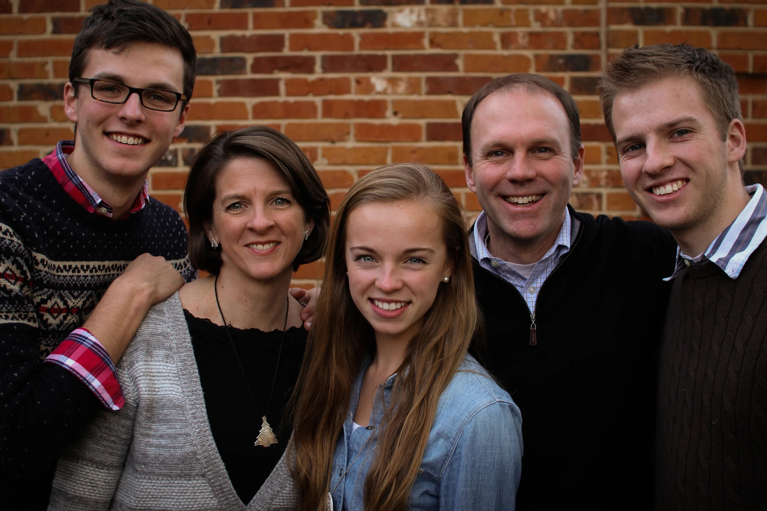 {Left to Right: Hunter, Mother, Me, Father, and Forrest}