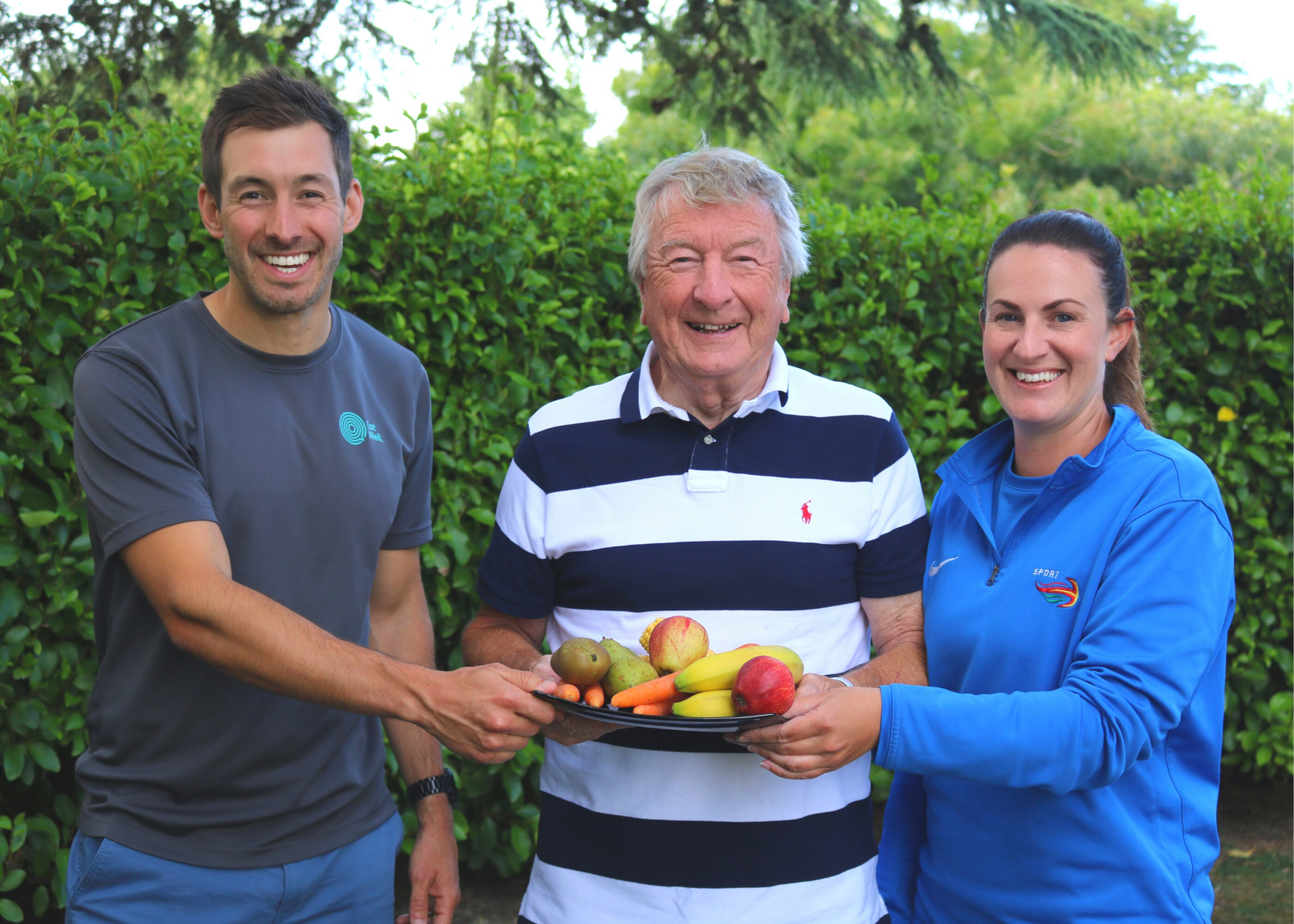  From left to right: Alex Kosmas from the Health Improvement Commission, Vic Groves from the Sarah Groves Foundation, Stephanie Batiste from the Guernsey Sports Commission 