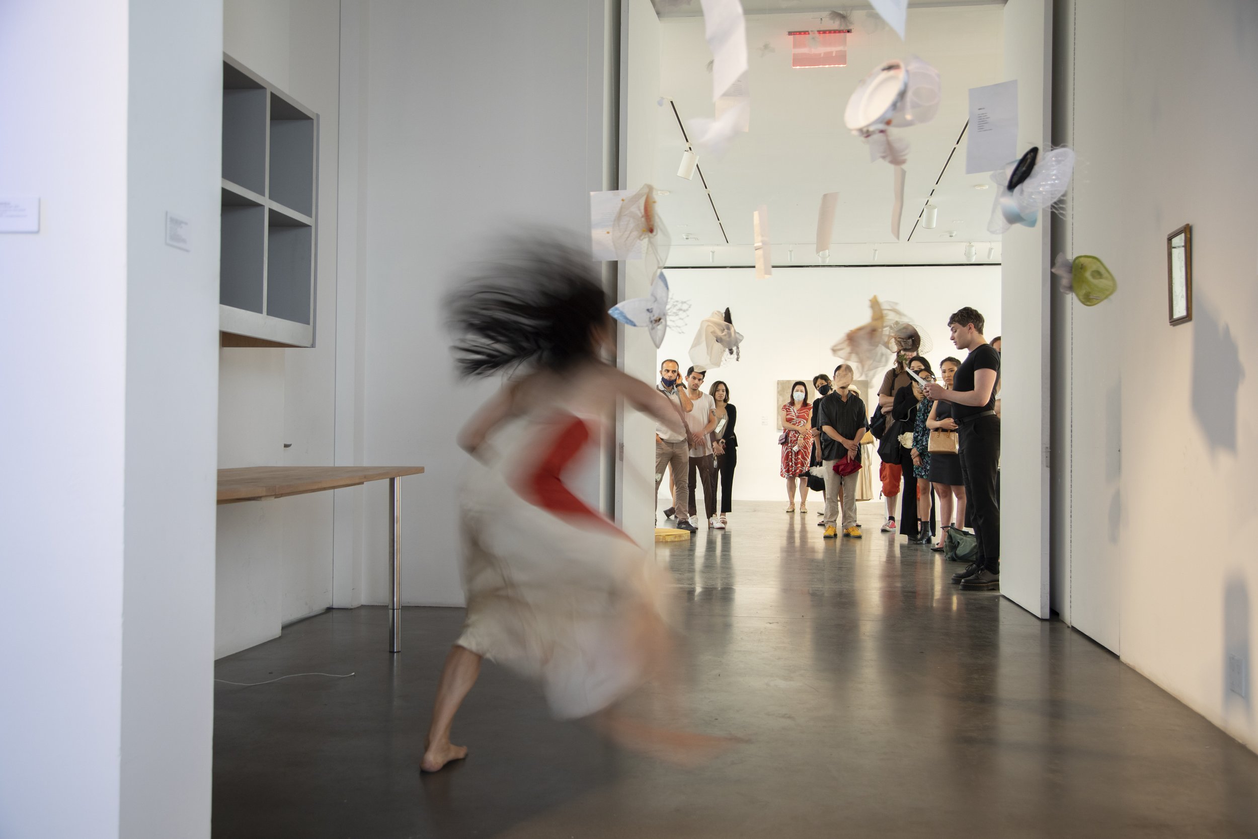  Ching-I Chang at  How Forests Dream  performance,  Pace Gallery, Photograph by Rich Lee 