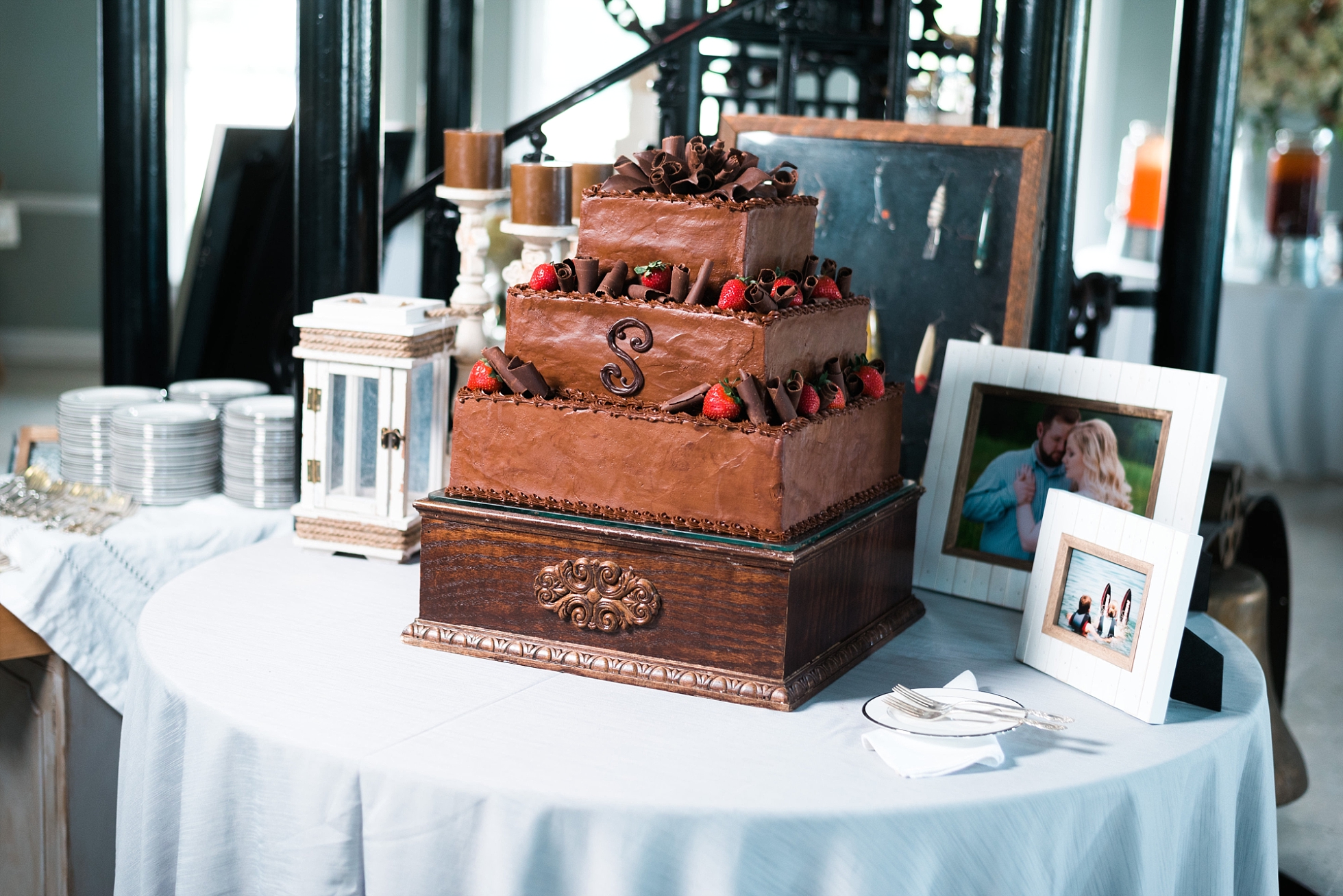 Traditional Groom's Cake | Kyle & Erin | Scarbrough Wedding | Children's Harbor | Laura Wilkerson Photography