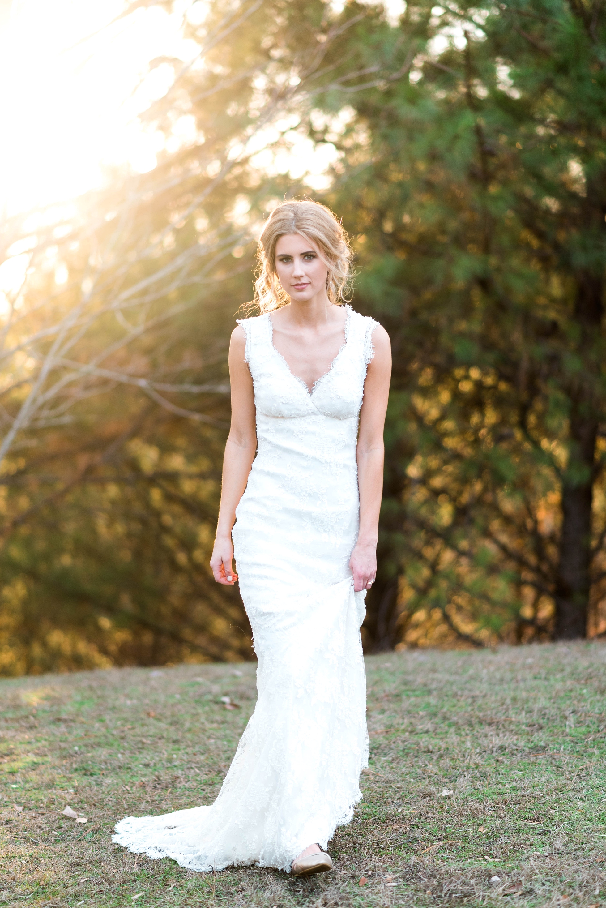 BRIDE IN LACE GOWN | MATT & MEGAN | CAREY WEDDING | B&A WAREHOUSE | ST. FRANCIS XAVIER
