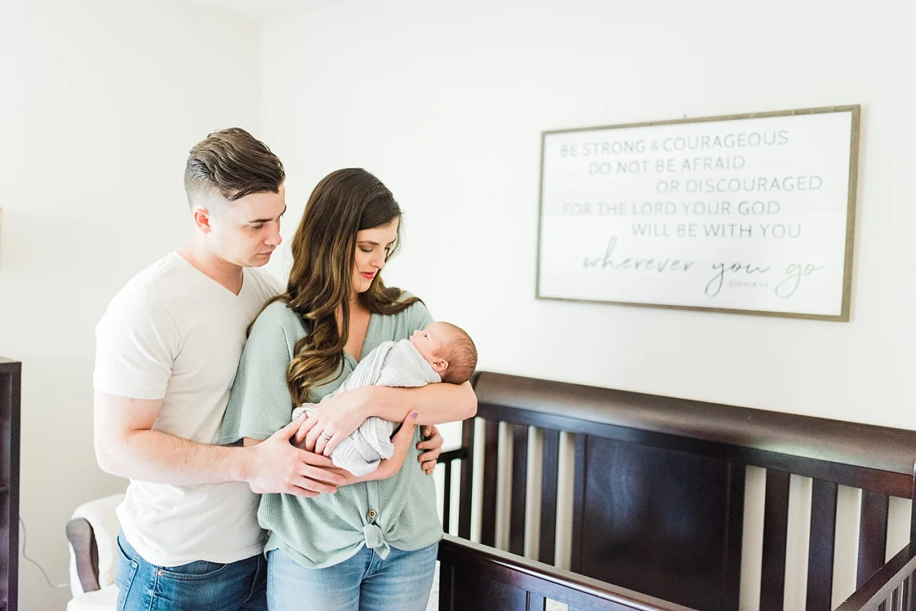 SEABROOK FAMILY | NEWBORN LIFESTYLE SESSION | Boy nursery | Navy and white
