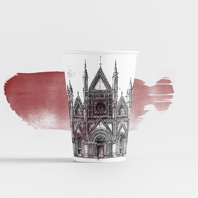 Drinking Out Of Cups // Orvieto Duomo sketch on a cup, obviously #sketchbook #sketchbooktour #sketch #watercolor #sketch_dailydose #penandinkart #arkitektur #sketchwalker #artgram #archisketcher #paintinginspiration #sketchonacup #watercolours