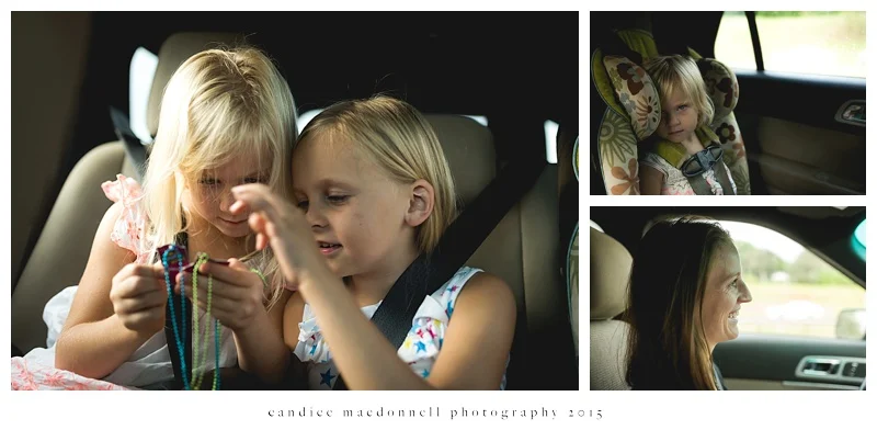kids in the car © candice macdonnell photography