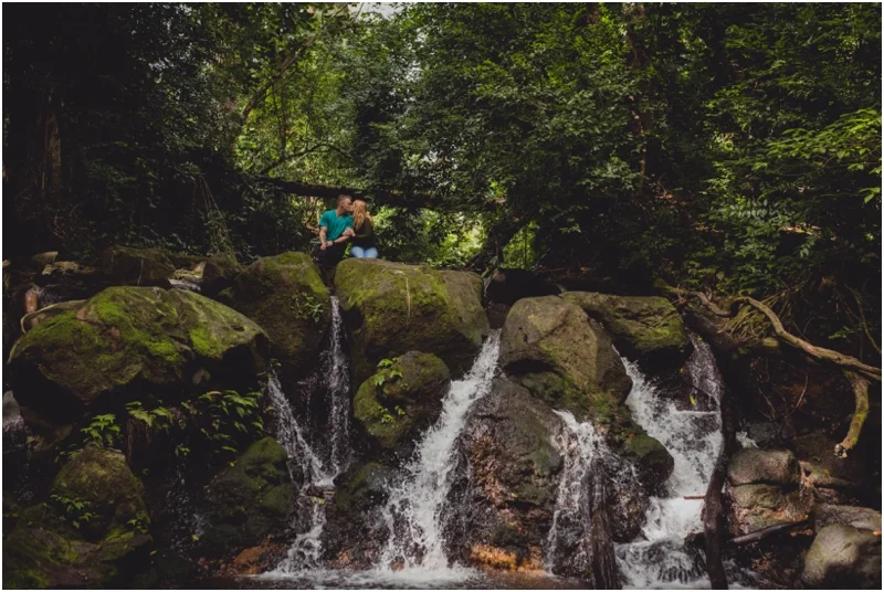 couples waterfall documentary hike