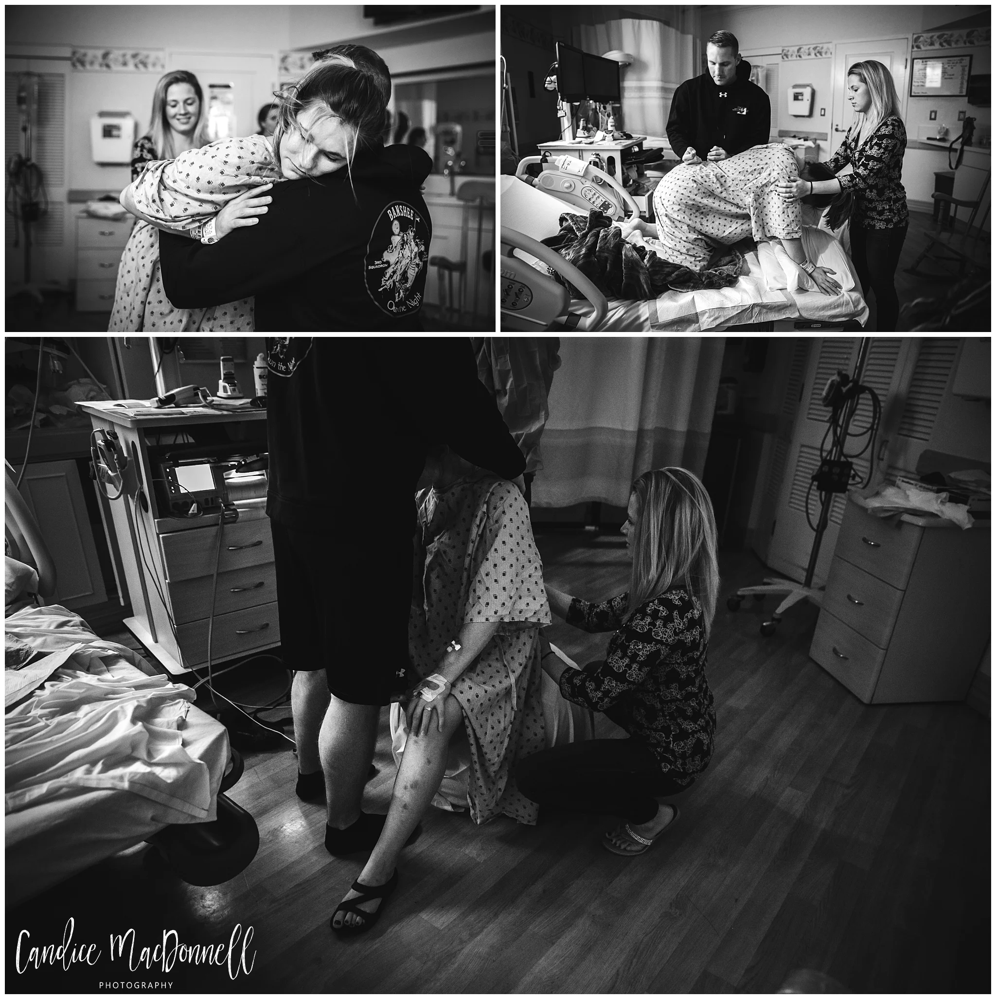 laboring woman at Queens Medical Center, Honolulu Hawaii Birth Photographer