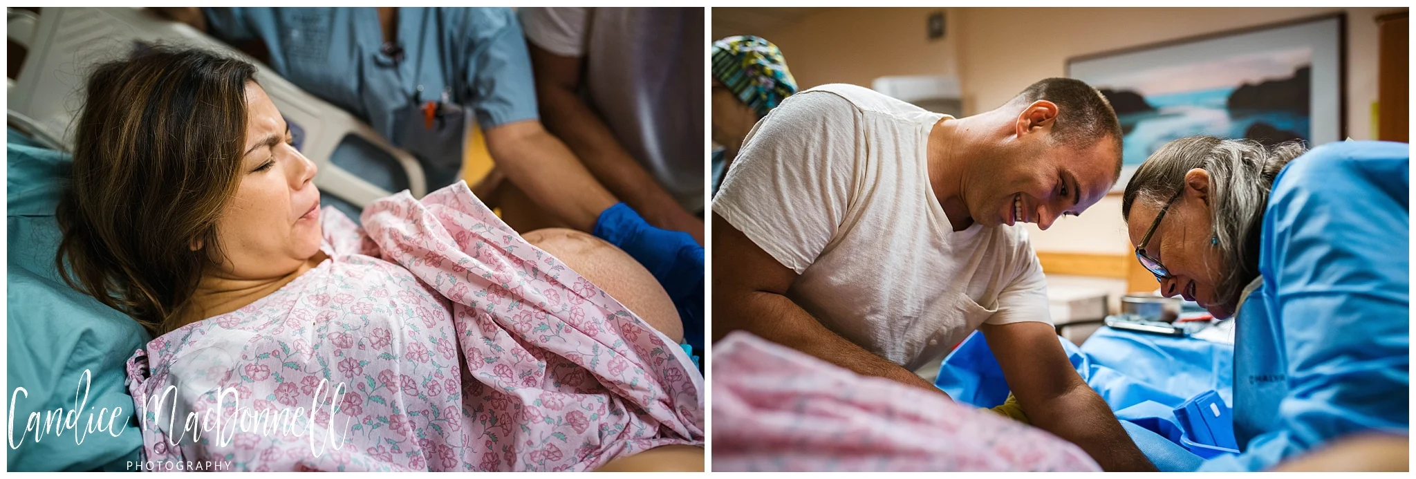 woman pushing, oahu birth photographer
