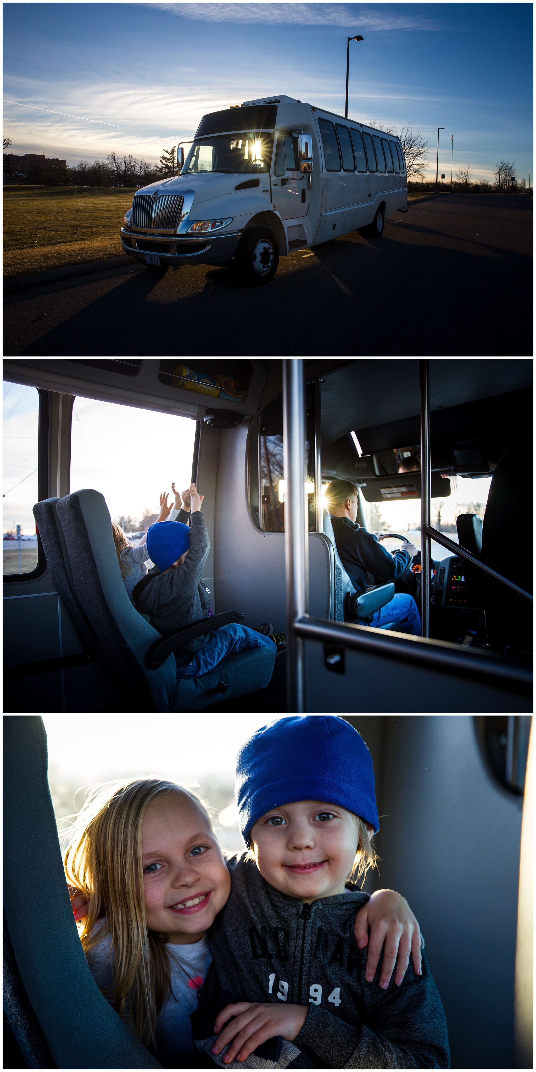 kids on a bus - fort leonard wood mo photographer