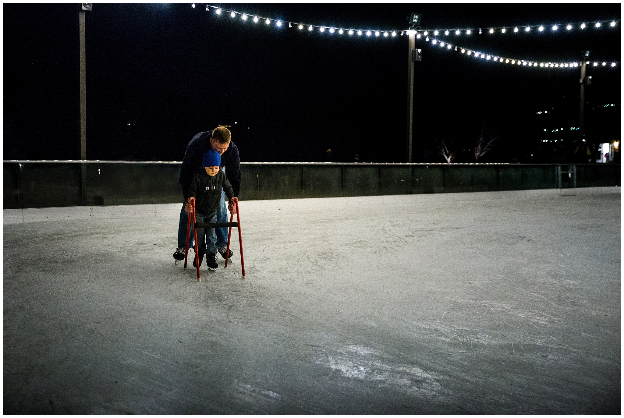 ice skating at old kinderhook MO - fort leonard wood family photographer