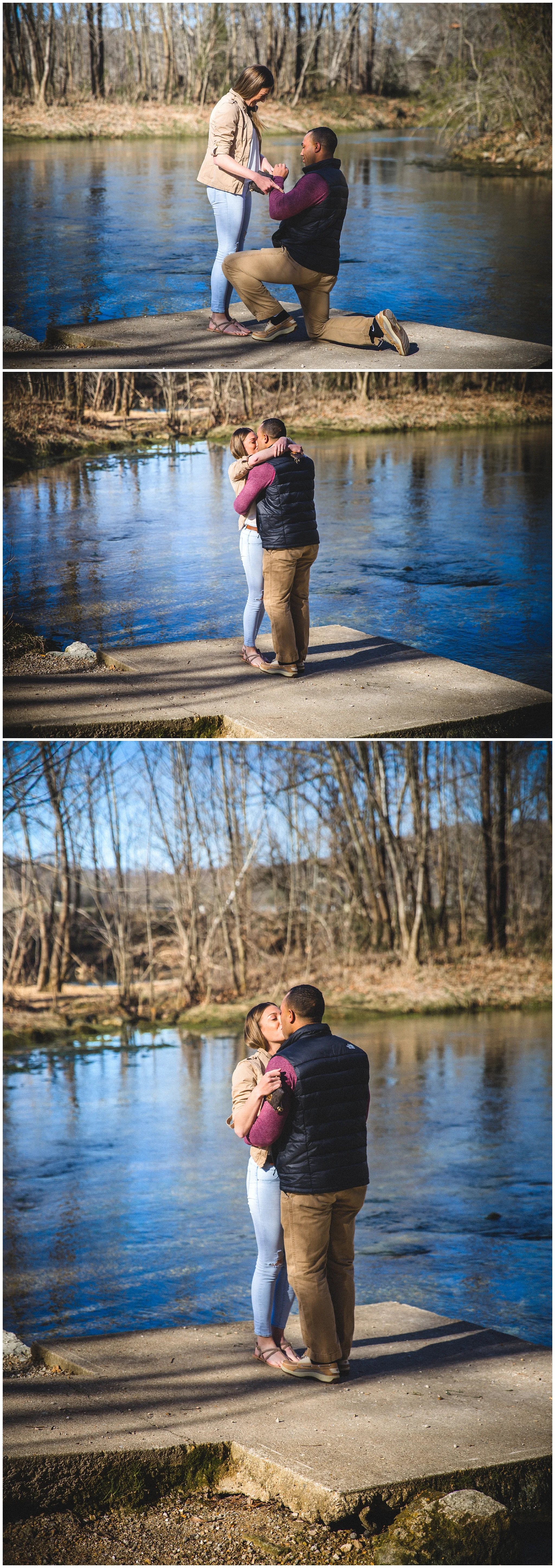 surprise engagement photography in waynesville MO