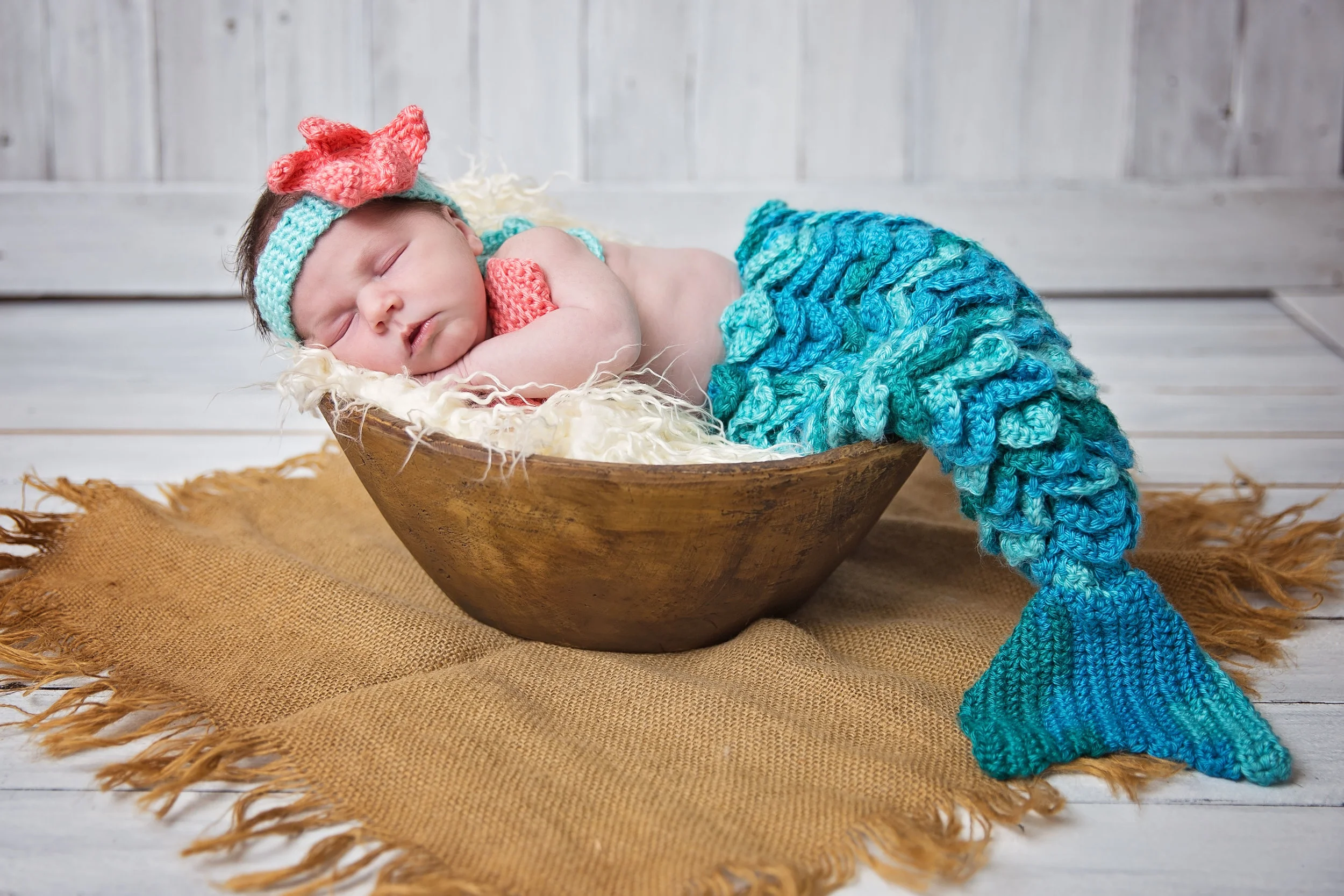 mermaid baby newborn studio photography waynvesville missouri