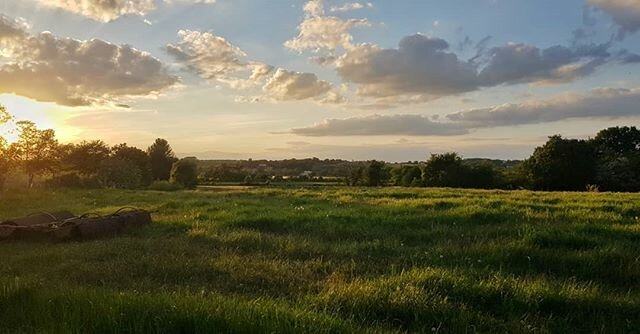 Suppertime sunset across the Stour Valley. 
#stourvalley #dedhamvale #sunset #goldenhour #farm #airstream #views #summer #colchester #essex