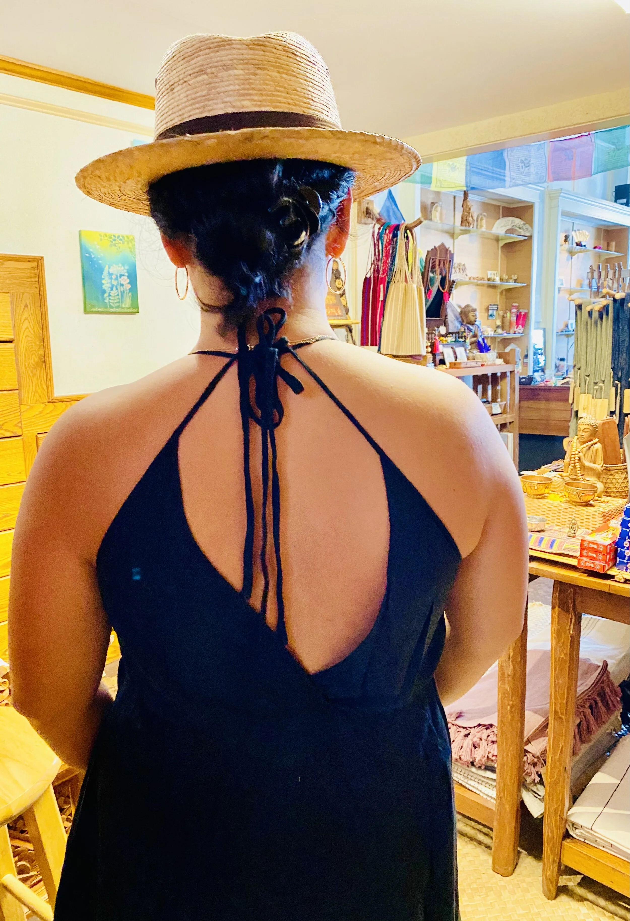 Wailoa Dress in Navy Back