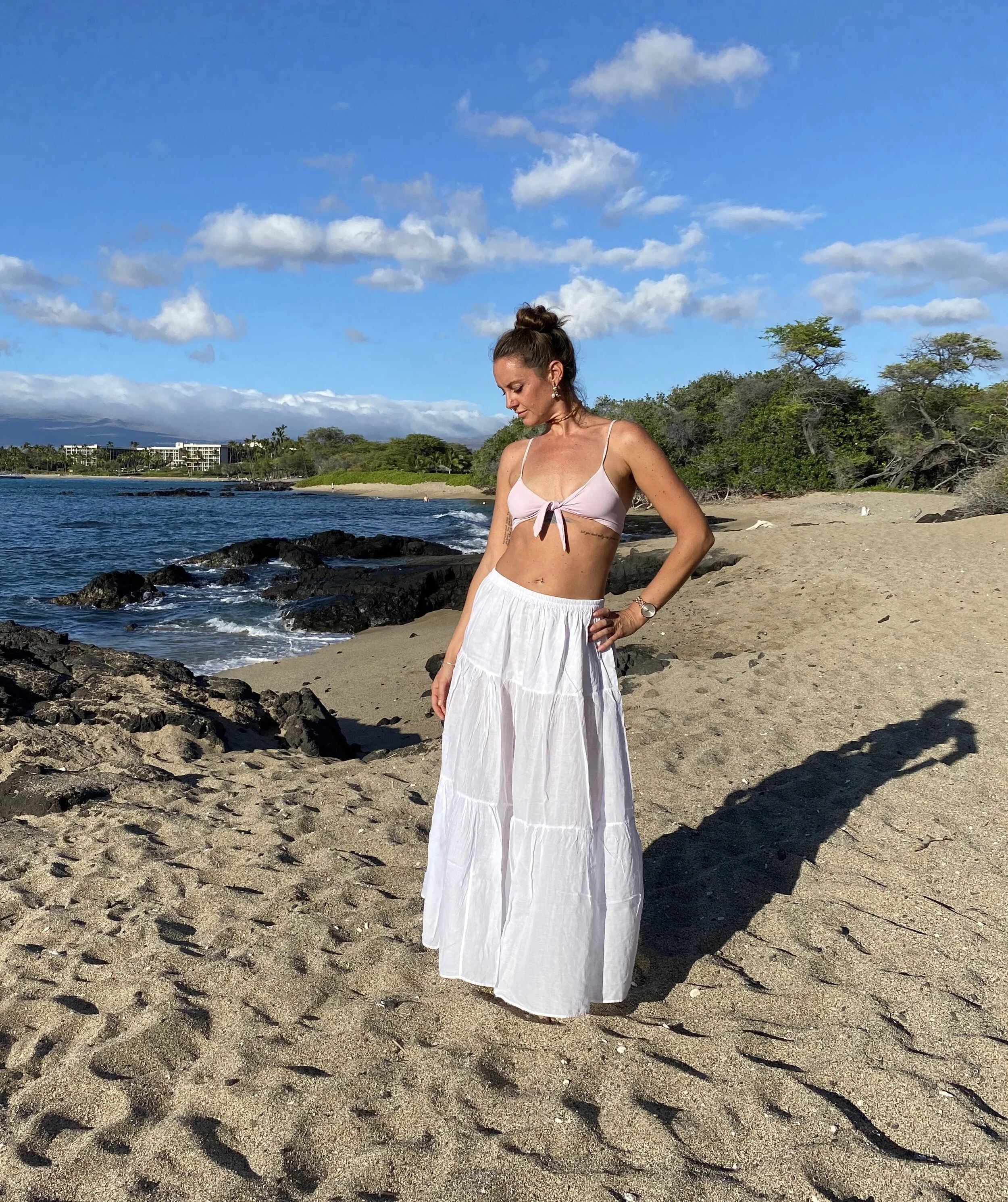 Puna Wai Skirt White Front